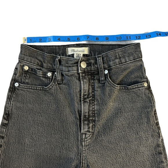 Madewell Perfect Vintage Straight Jeans Womens 25 High Rise Raw Hem Lunar Wash - Picture 10 of 13